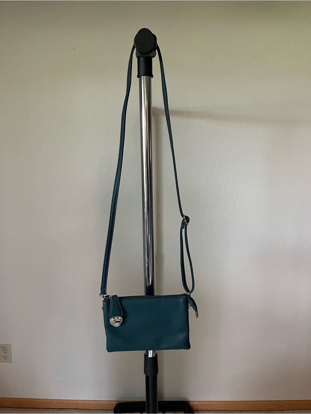Teal Crossbody Leather Shoulder Bag - Elegant Women’s Bag